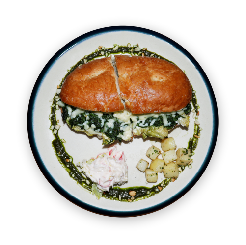 Spinach Feta Grilled Cheese Little French House